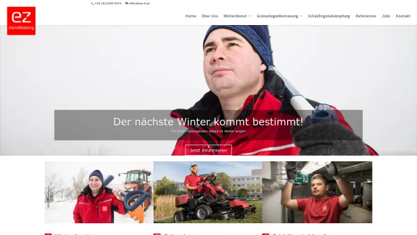 Website Screenshot: EZ Dienstleistungs GmbH - Winterdienst, Schädlingsbekämpfung & Grünanlagen - EZ Dienstleistung - Date: 2023-06-26 10:26:16