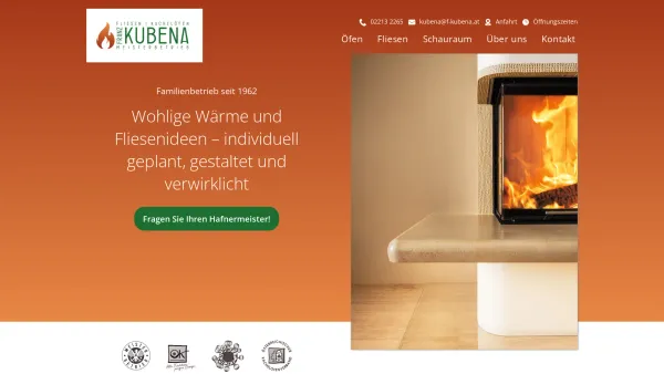 Website Screenshot: Fliesen Keramik Franz Kubena!! - Meisterbetrieb Franz Kubena - Franz KUBENA - Date: 2023-06-22 15:11:19