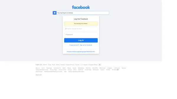 Website Screenshot: BEST Service - Log into Facebook - Date: 2023-06-14 16:41:00