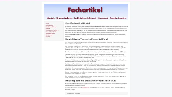 Website Screenshot: Fachartikel Austria - Das Fachartikel Portal für den deutschsprachigen Raum - Date: 2023-06-22 15:00:41