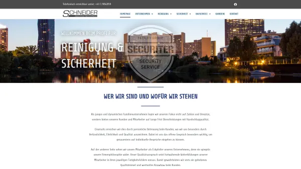 Website Screenshot: SQ Facility Group GmbH - Schneider Facility Group GmbH – Reinigung & Security - Date: 2023-06-22 15:00:41