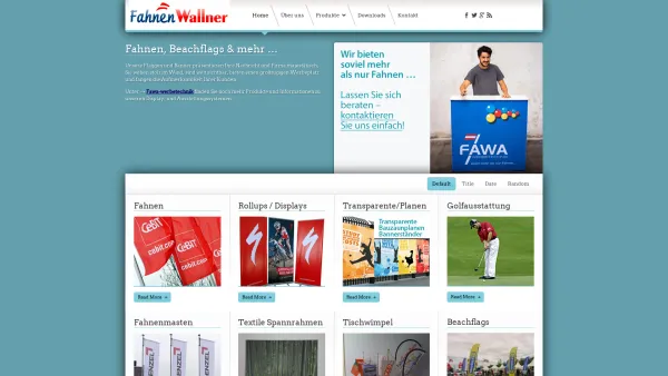 Website Screenshot: fahnen fahnenmaste spannbänder länderfahnen flaggen beachflaggs Fahnen Wallner GesmbH - Fahnen Wallner - Date: 2023-06-22 15:00:41