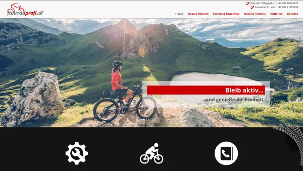 Website Screenshot: Der Fahrradprofi GmbH - Ihr Profi fürs Fahrrad in Klagenfurt am Wörthersee - Fahrradprofi - Date: 2023-06-15 16:02:34