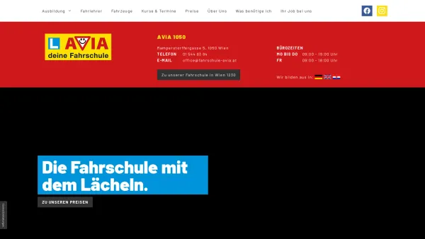 Website Screenshot: FAHRSCHULE AVIA - Fahrschule in 1050 und 1230 Wien: Führerschein diverser Klassen - Date: 2023-06-22 15:00:41