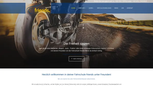 Website Screenshot: Fahrschule Friends - Fahrschule friends in Linz - Date: 2023-06-14 16:35:02