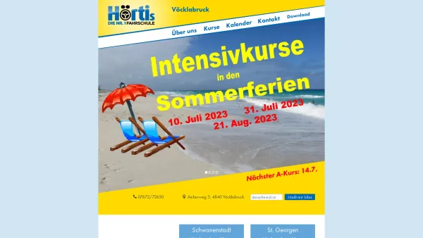 Website Screenshot: Ing. Hörtenhuber Fahrschule Hörtenhuber Startseite - Startseite - Hörtis Vöcklabruck - Date: 2023-06-22 15:00:42