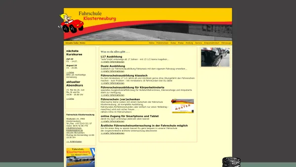 Website Screenshot: Michael Fahrschule Klosterneuburg - fahrschule-klosterneuburg.at - Date: 2023-06-22 15:00:42