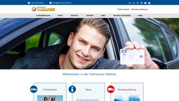 Website Screenshot: Fahrschule Wallner - Fahrschule Wallner - fahrschule-wallner.at - Date: 2023-06-22 15:00:42