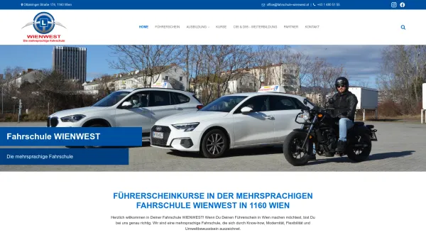 Website Screenshot: Fahrschule WIENWEST - Führerschein machen in Wien | Fahrschule WIENWEST - Date: 2023-06-22 15:00:42