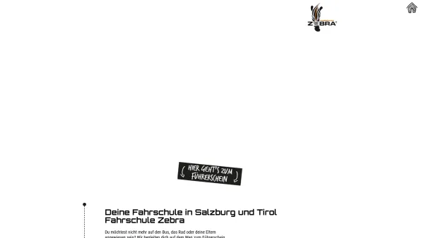 Website Screenshot: zebra deine fahrschule - Fahrschule Salzburg Tirol Zebra Führerschein - Date: 2023-06-15 16:02:34
