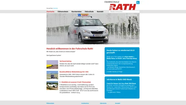 Website Screenshot: Ing. Johannes Fahrschule Rath - Herzlich willkommen in der Fahrschule Rath! — Fahrschule Rath - Date: 2023-06-22 15:00:42