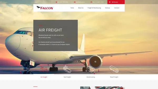 Website Screenshot: ^.^ FALCON AIRFREIGHT - Falcon Air Freight - Date: 2023-06-22 15:11:19