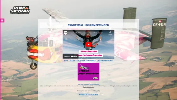 Website Screenshot: IPPC International Pink Parachute Tandemspringen - PINK Skyvan - Date: 2023-06-22 15:17:05