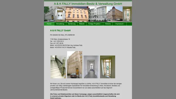 Website Screenshot: A & K FALLY Immobilienbesitz & Verwaltung GmbH - A&K Fally GmbH - Date: 2023-06-22 15:17:05