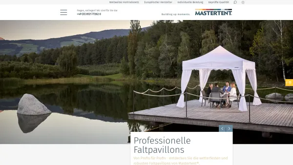 Website Screenshot: MASTERTENT Österreich GmbH - ► Professionelle Faltpavillons und Faltzelte | Mastertent® - Date: 2023-06-22 15:17:05