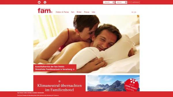 Website Screenshot: Familienurlaub und Familienferien in Familienhotels - fam Familienhotels in Vorarlberg | - Date: 2023-06-14 10:39:45
