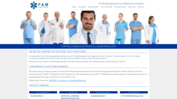 Website Screenshot: FAM-Fortbildungszentrum f FAM Fortbildungszentrum Allgemeinmedizin - FAM Austria - Date: 2023-06-22 15:17:05