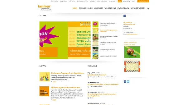 Website Screenshot: Katholischer familie.at - Katholischer Familienverband Österreichs - Ein buntes Feuerwerk an Aktivitäten - Date: 2023-06-22 15:17:05