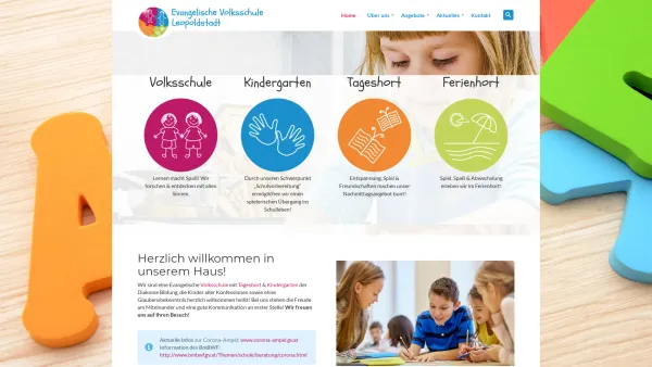 Website Screenshot: Evangelische Volksschule Leopoldstadt mit Öffentlichkeitsrecht - Date: 2023-06-22 15:17:05
