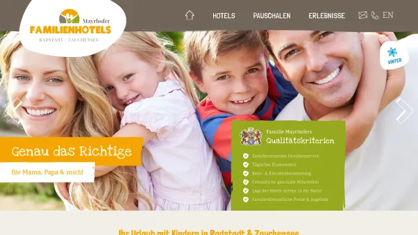 Website Screenshot: Familienurlaub in Österreich - Familienhotels in Österreich, Salzburger Land: Ihr bunter Familienurlaub - Date: 2023-06-22 15:17:05