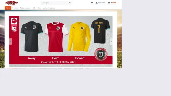 Website Screenshot: Der Fan-Shop Strobl Sportartikelhandel GmbH Co Strobl Fanshop - Fan-Shop Strobl - Date: 2023-06-22 15:17:05
