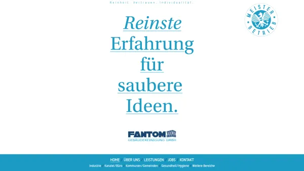Website Screenshot: Fantom Gebäudereinigung GmbH - Fantom - Date: 2023-06-22 15:17:05