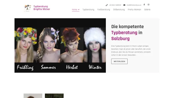 Website Screenshot: Silhouette Typberatung, Farbanalyse & Stilberatung - Farb- und Stilberatung in Salzburg & Tirol | Brigitte Wicker - Date: 2023-06-14 16:35:02