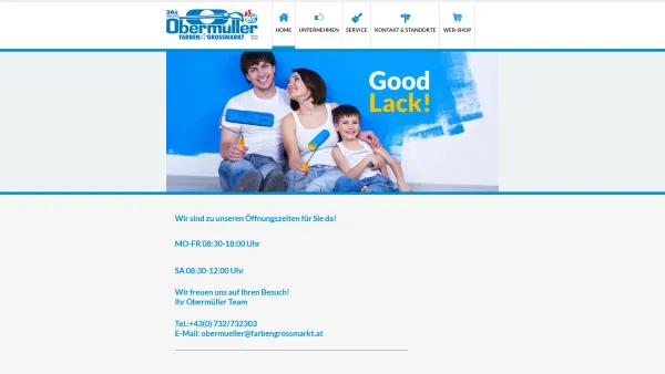 Website Screenshot: Obermüller Farbengroßmarkt GmbH - Farbengroßmarkt Obermüller - Home - Date: 2023-06-15 16:02:34