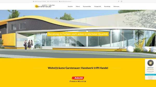 Website Screenshot: Kurt Farbenmeister - Wohn(t)räume Garstenauer | Malerei & Raumausstattung - Garstenauer - Date: 2023-06-15 16:02:34