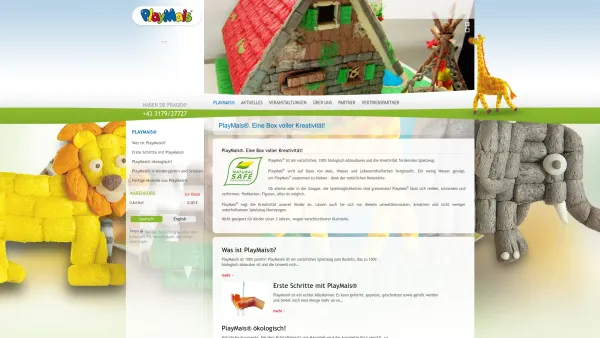 Website Screenshot: Farm-Fill Umweltinnovations und Vertriebs Playmais Österreich - PlayMais®. Eine Box voller Kreativität! - Date: 2023-06-22 15:00:45