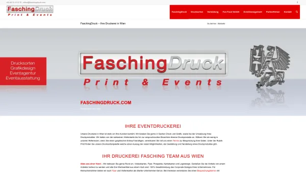 Website Screenshot: FaschingDruck.com - FaschingDruck - Ihre Druckerei in Wien - Druckerei Fasching - Date: 2023-06-14 10:46:41