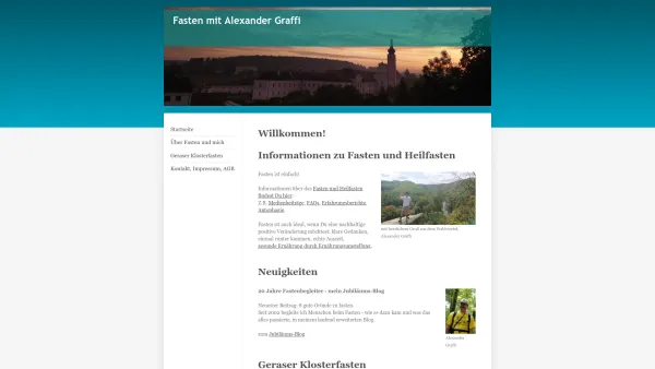 Website Screenshot: Fasten für Alle Ihr Fastenbegleiter Internet - Fasten - Infos und Tipps - Geraser Klosterfasten - Date: 2023-06-22 15:00:45