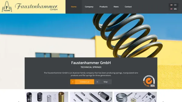Website Screenshot: Heinrich Faustenhammer Co. faustenhammer - Faustenhammer GmbH - Technical springs - Date: 2023-06-14 10:39:45