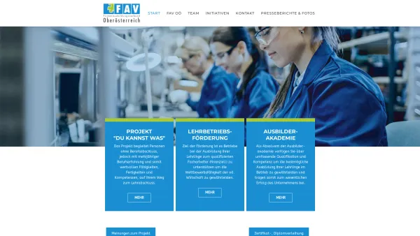 Website Screenshot: Firmen Ausbildungs Verbund beFAV O - Lehrbetriebs-förderung - Firmenausbildungsverbund Oberösterreich - Date: 2023-06-15 16:02:34