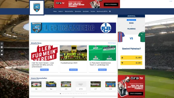 Website Screenshot: 1.FC Bisamberg - News | Bisamberg 1. FC Vereinshomepage - Date: 2023-06-22 15:00:45