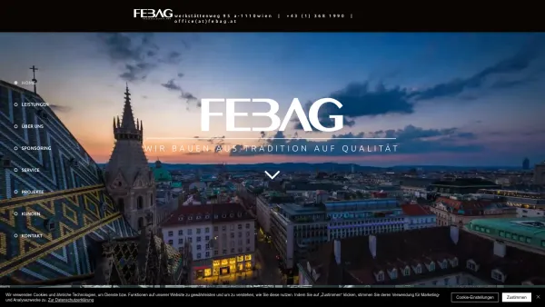 Website Screenshot: FEBAG Baugesellschaft mbH. - FEBAG Baugesellschaft in 1110 Wien - Baumeister, Planung, Umbau, Springsiedelgasse 30, SSG - Date: 2023-06-14 10:46:41