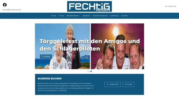 Website Screenshot: FECHTIG REISEN BEZAU - HOME | Fechtig Reisen GmbH in Bezau - Date: 2023-06-22 15:00:45