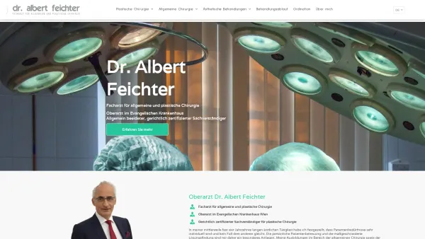 Website Screenshot: Dr.med.Albert Dr. Albert Feichter Plastische Chirurgie - Dr. Albert Feichter - Plastische und allgemeine Chirurgie - Date: 2023-06-22 15:15:44