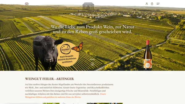 Website Screenshot: Hans Feiler Inge Feiler und Kurt Feiler Gesellschaft bürgerlichen Feiler-Artinger - Weingut Feiler-Artinger - Rust am See - Date: 2023-06-22 15:11:23