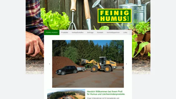 Website Screenshot: Feing Ges.m.b.H. - Herzlich Willkommen - Feinig Humus GmbH - Date: 2023-06-14 10:39:45