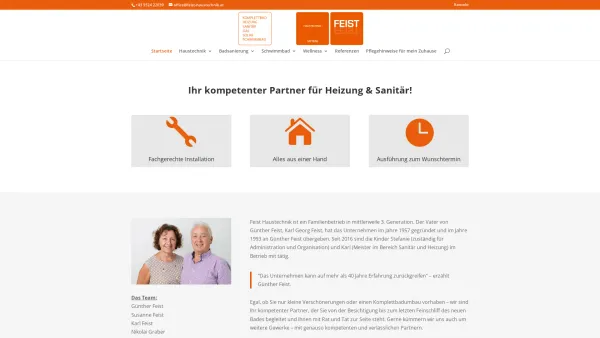Website Screenshot: Feist Haustechnik GmbH - Feist Haustechnik - Date: 2023-06-14 10:39:48