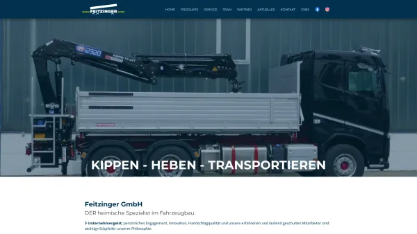 Website Screenshot: FEITZINGER GmbH Kipper Fahrzeugbau - Home (Feitzinger Kipper- und Fahrzeugbau) - Date: 2023-06-22 15:11:23