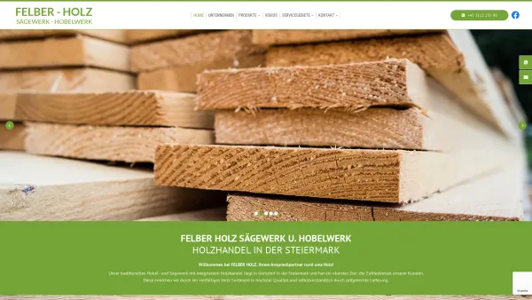 Website Screenshot: FELBER HOLZ Sägewerk Hobelwerk - Sägewerk | Holzhandel | Steiermark | FELBER HOLZ - Date: 2023-06-15 16:02:34