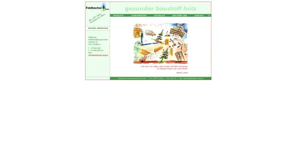 Website Screenshot: Feldbacher Holzverarbeitungs GmbH - Feldbacher Holzverarbeitungs GmbH, Sägewerk, Bauholz, Profilholz, Holzleisten, Fußboden - Date: 2023-06-22 15:11:23