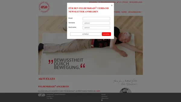 Website Screenshot: Calice index - FELDENKRAIS® Verband – Österreich - Date: 2023-06-22 15:11:23