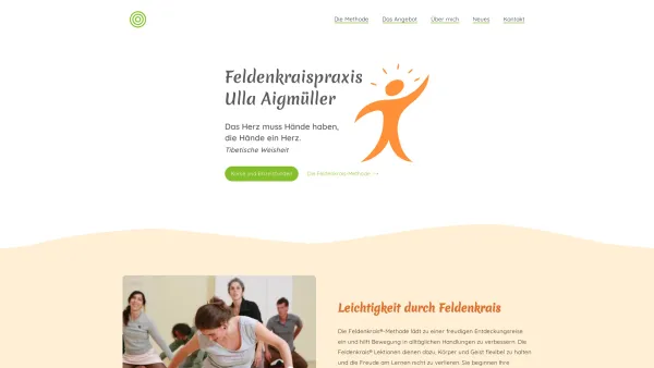 Website Screenshot: Aigmüller Ulla feldenkraispraxis.at - Feldenkraispraxis Linz | Ulla Aigmüller - Date: 2023-06-22 15:11:23