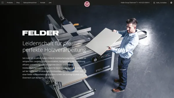 Website Screenshot: FELDER Maschinenbau - Felder Holzbearbeitungsmaschinen | Felder Group - Date: 2023-06-14 10:39:48