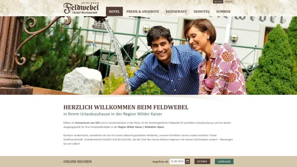Website Screenshot: Hotel - Restaurant Feldwebel*** - Herzlich Willkommen... - Date: 2023-06-22 15:11:23