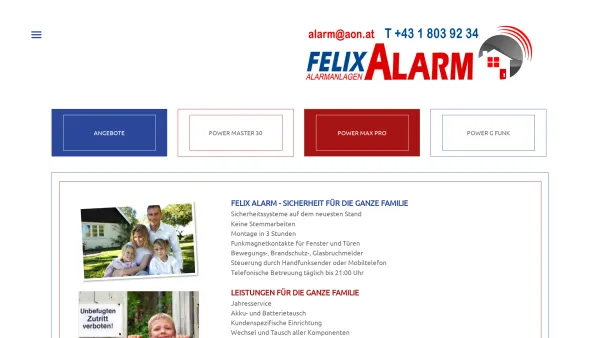 Website Screenshot: www.felix-alarm.at - Felix Alarmanlagen und Sicherheitstechnik - Date: 2023-06-22 15:11:23
