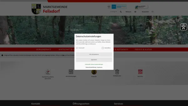 Website Screenshot: Gemeindeamt der Marktgemeinde Felixdorf RiS-Kommunal - Felixdorf - GEM2GO WEB - Startseite - Date: 2023-06-14 10:39:48